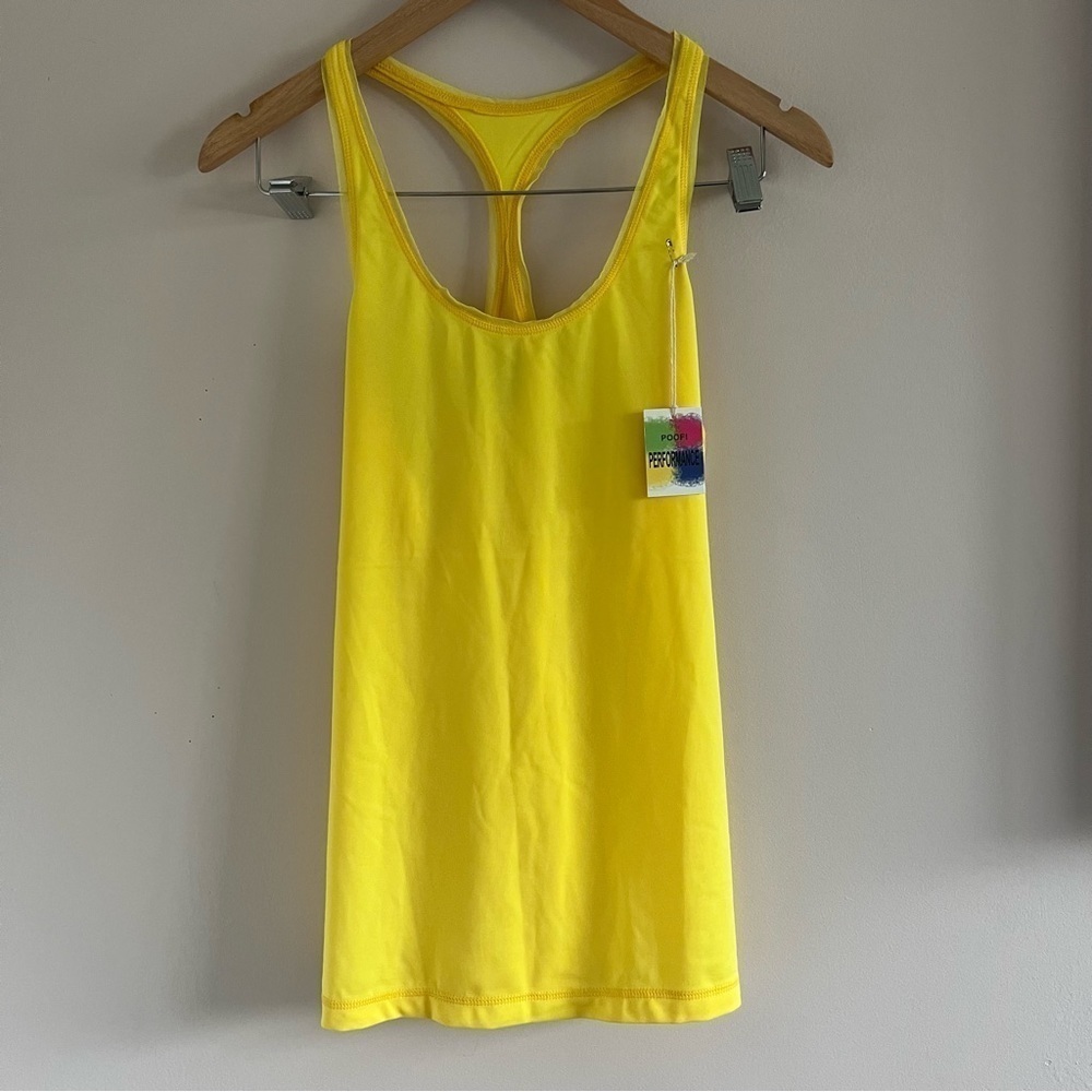 Poof! Sunny Yellow Racerback Tank Top